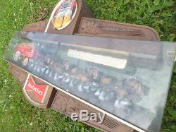 Vintage Original Budweiser Beer Champion Clydesdale Horse Team Lighted Sign