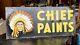 Vintage Original Chief Paints Advertising Double-side Tin Tacker Sign
