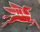 Vintage Original Mobil Pegasus Cookie Cutter Porcelain Sign Gas Oil