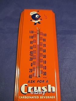 Vintage/Original ORANGE CRUSH Soda Thermometer SignwithCRUSHYNEAR MINTLQQKWOW