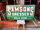 Vintage Original Porcelain Enamel Sign Samsons Drasses Dealer Sign Rare 1940