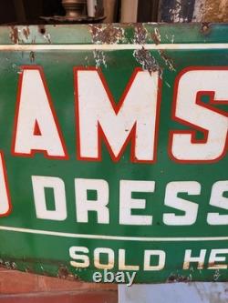 Vintage Original Porcelain Enamel Sign Samsons Drasses Dealer Sign Rare 1940
