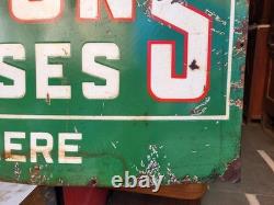 Vintage Original Porcelain Enamel Sign Samsons Drasses Dealer Sign Rare 1940