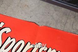 Vintage Original Titan Sportsman Chainsaw Sign Banner Poster Dealer Promo 1950's