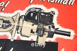 Vintage Original Titan Sportsman Chainsaw Sign Banner Poster Dealer Promo 1950's