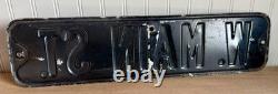 Vintage Original W. MAIN ST. Street /Road Sign Embossed 24x6 White & Black