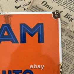 Vintage Osram Auto Lampen 8x12 Inches Porcelain Enamel Sign