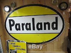 Vintage Oval Paraland Advertisement Sign 61 X 92