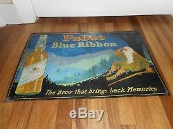 Vintage PABST BLUE RIBBON PBR Beer That Brings Back Memories Advertising SIGN