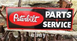 Vintage PETERBILT PARTS SERVICE sign Dealership Shop Garage KENWORTH Trucking