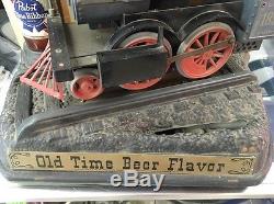 Vintage Pabst Blue Ribbon Motion Rocking Train Beer Sign Advertising Rare PBR