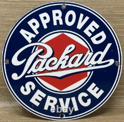 Vintage Packard Porcelain Dealership Sign Service Station Gas Oil Metal Gasoline