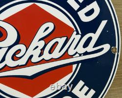 Vintage Packard Porcelain Dealership Sign Service Station Gas Oil Metal Gasoline