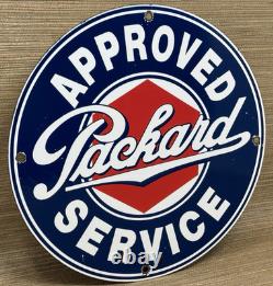 Vintage Packard Porcelain Dealership Sign Service Station Gas Oil Metal Gasoline