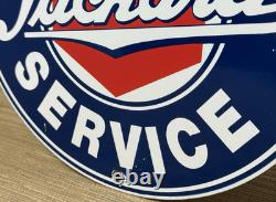 Vintage Packard Porcelain Dealership Sign Service Station Gas Oil Metal Gasoline