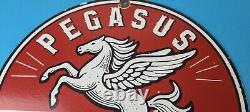 Vintage Pegasus Sign Gas Motor Spirit Pump Service Porcelain Sign
