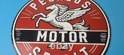 Vintage Pegasus Sign Gas Motor Spirit Pump Service Porcelain Sign