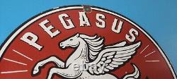 Vintage Pegasus Sign Gas Motor Spirit Pump Service Porcelain Sign