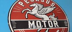 Vintage Pegasus Sign Gas Motor Spirit Pump Service Porcelain Sign