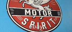 Vintage Pegasus Sign Gas Motor Spirit Pump Service Porcelain Sign