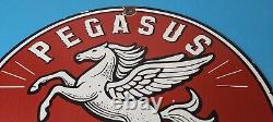 Vintage Pegasus Sign Gas Motor Spirit Pump Service Porcelain Sign