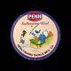 Vintage Penn Saltwater Reel Fishing Gas Oil Service Pump Porcelain Enamel Sign