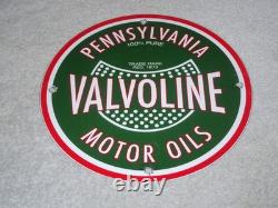 Vintage Pennsylvania 100% Pure Since 1873 Valvoline Oil Porcelain Metal Gas Sign