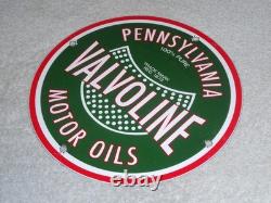 Vintage Pennsylvania 100% Pure Since 1873 Valvoline Oil Porcelain Metal Gas Sign