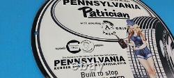Vintage Pennsylvania Gasoline Porcelain Tread Grip Gas Service Station Pump Sign