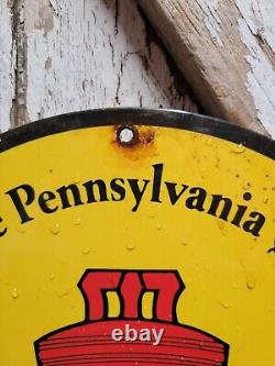 Vintage Pennzoil Porcelain Sign Lubrication Service Station Oil Garage Gasoline