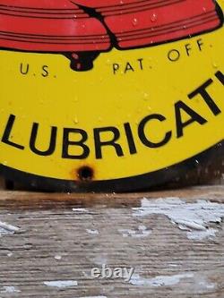 Vintage Pennzoil Porcelain Sign Lubrication Service Station Oil Garage Gasoline