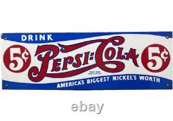 Vintage Pepsi Cola Porcelain Sign Gas Station Bottle Coke Coca Dew A & W Oil