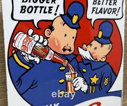 Vintage Pepsi Cola Porcelain Sign Gas Station Bottle Coke Coca Dew A & W Oil