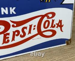 Vintage Pepsi Cola Porcelain Sign Gas Station Bottle Coke Coca Dew A & W Oil Vintage Pepsi Cola Porcelain Sign Gas Station Bottle Coke Coca Dew A & W Oil