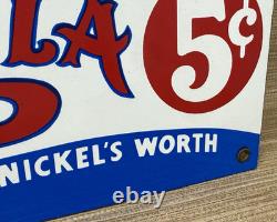 Vintage Pepsi Cola Porcelain Sign Gas Station Bottle Coke Coca Dew A & W Oil