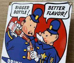 Vintage Pepsi Cola Porcelain Sign Gas Station Bottle Coke Coca Dew A & W Oil