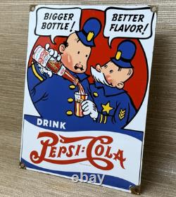 Vintage Pepsi Cola Porcelain Sign Gas Station Bottle Coke Coca Dew A & W Oil