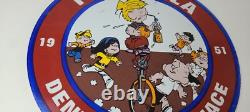 Vintage Pepsi Cola Sign Beverage Dennis the Menace Porcelain Gas Pump Sign