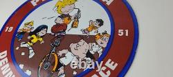 Vintage Pepsi Cola Sign Beverage Dennis the Menace Porcelain Gas Pump Sign