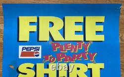 Vintage Pepsi Scarfosarus Bertha Plenty To Party Gas Station Sign 44x28 READ