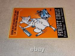 Vintage Perfect Circle Piston Rings & Expanders Pig +car 12 Metal Gasoline Sign