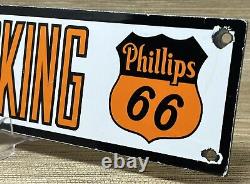 Vintage Phillips 66 Gasoline Porcelain Sign No Smoking Gas Station Pump Plate