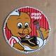 Vintage Piggly Wiggly Beef Old Us Gasoline Oil Gas Pump Enamel Porcelain Sign