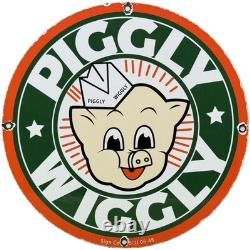 Vintage Piggly Wiggly Porcelain Sign Mcdonalds Pepsi Coke In-n-out Gas Station