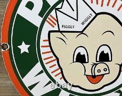 Vintage Piggly Wiggly Porcelain Sign Mcdonalds Pepsi Coke In-n-out Gas Station