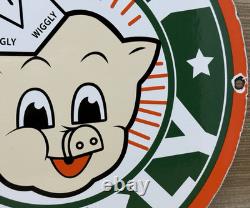 Vintage Piggly Wiggly Porcelain Sign Mcdonalds Pepsi Coke In-n-out Gas Station