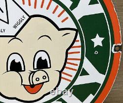 Vintage Piggly Wiggly Porcelain Sign Mcdonalds Pepsi Coke In-n-out Gas Station