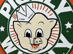 Vintage Piggly Wiggly Porcelain Sign Mcdonalds Pepsi Coke In-n-out Gas Station