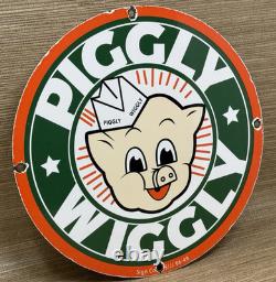 Vintage Piggly Wiggly Porcelain Sign Mcdonalds Pepsi Coke In-n-out Gas Station