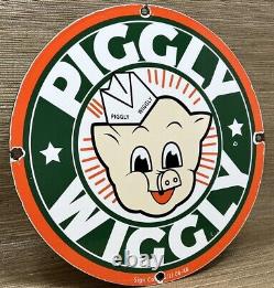 Vintage Piggly Wiggly Porcelain Sign Mcdonalds Pepsi Coke In-n-out Gas Station